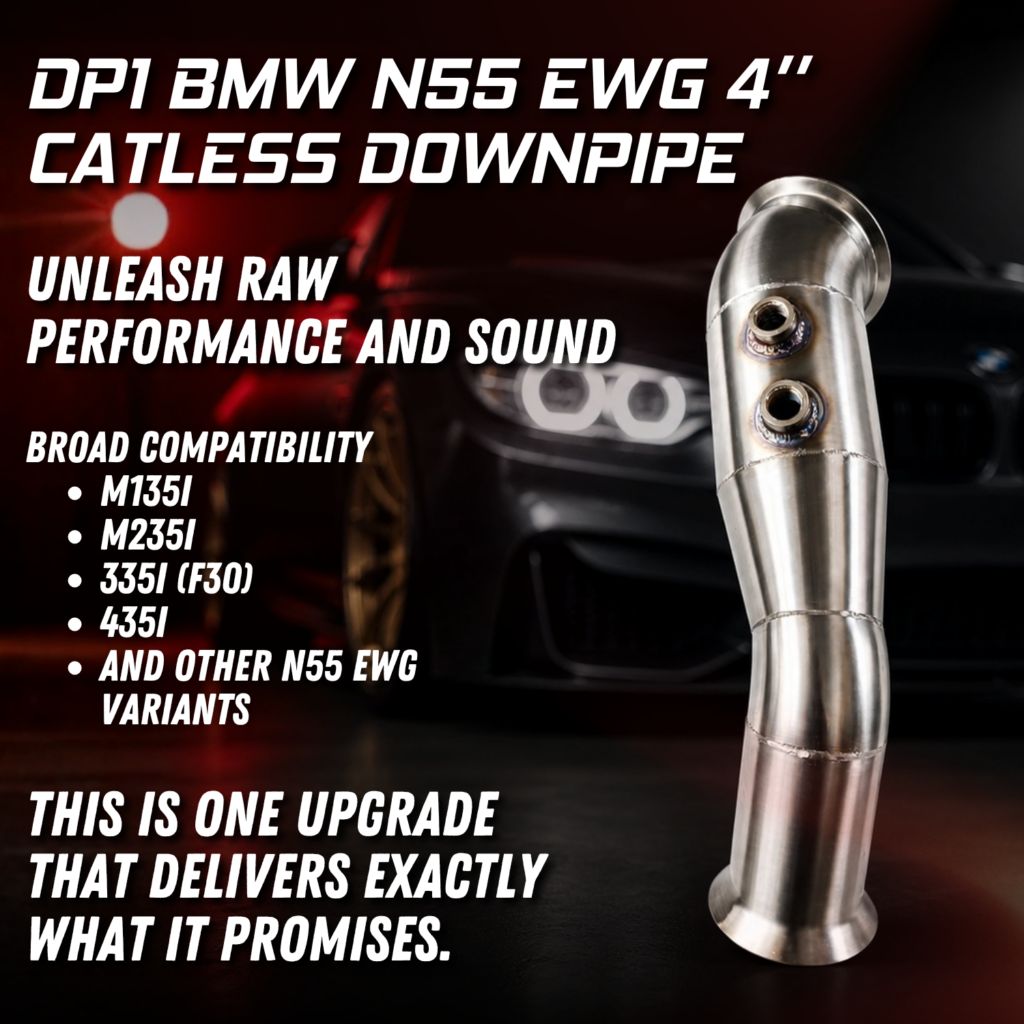 DP1 BMW N55 EWG 4″ Catless Downpipe: Unleash Raw Performance and Sound
